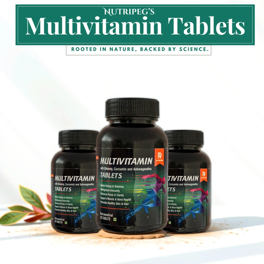 Nutripeg Multivitamin Tablets | Enriched with Ashwagandha & Ginseng