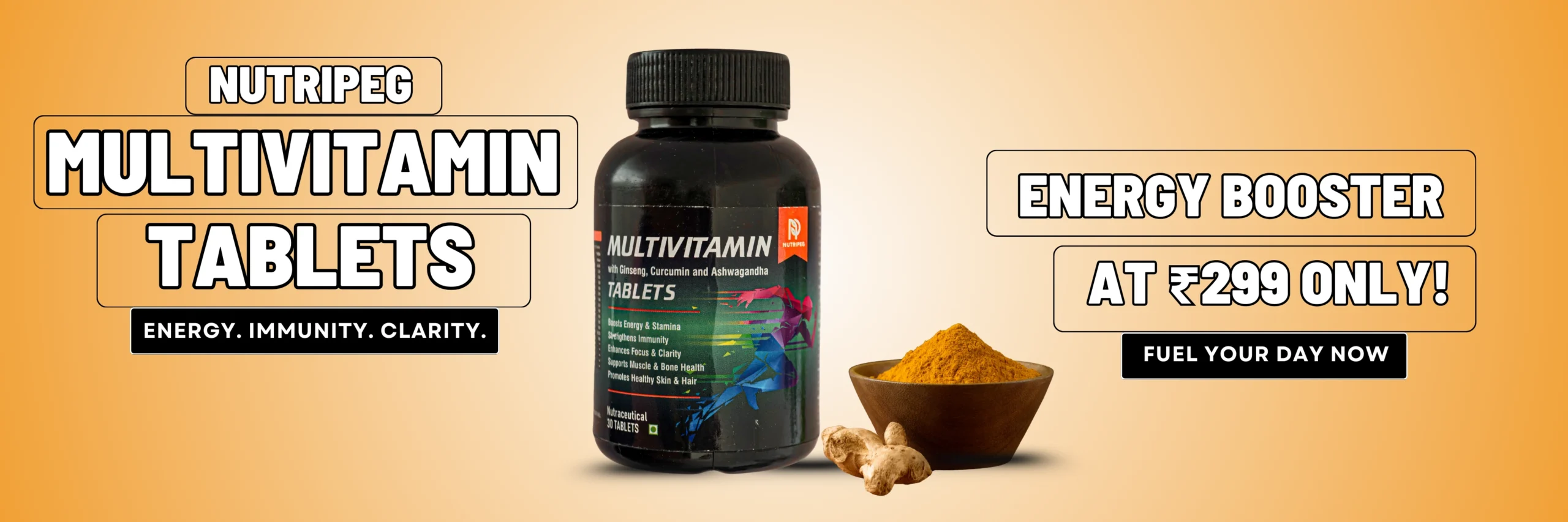 Nutripeg Multivitamin Tablets | Enriched with Ashwagandha & Ginseng