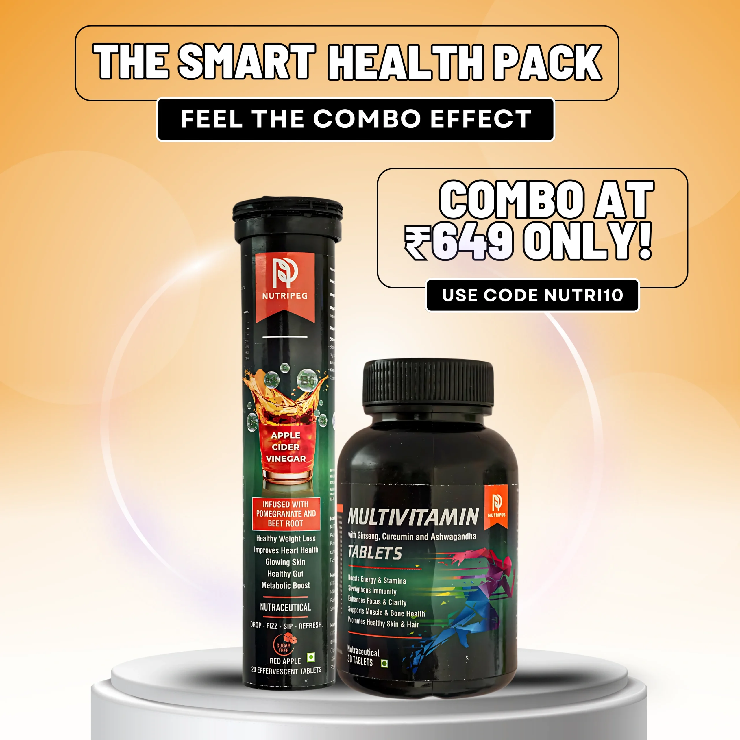 Nutripeg Multivitamin Tablets | Enriched with Ashwagandha & Ginseng